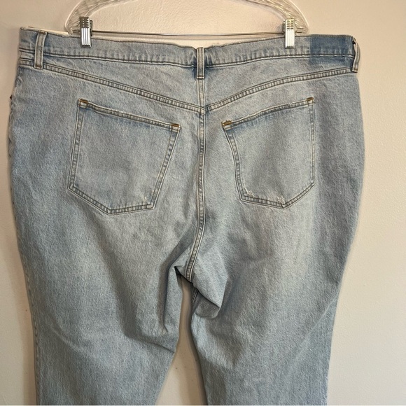 AF Curve Love Ultra High Rise 90s Straight Jeans Plus Size 37/24R Split Hem W47 - Picture 11 of 16